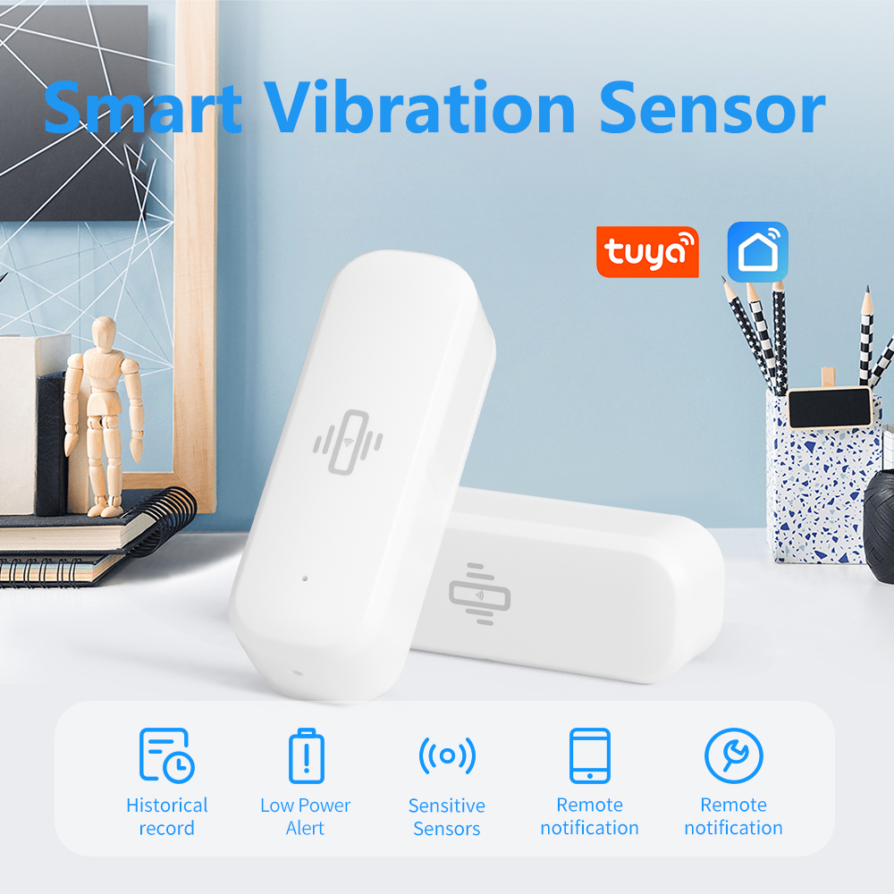 Home Security With Ai - Tuya Smart WiFi Vibration Sensor Real-time