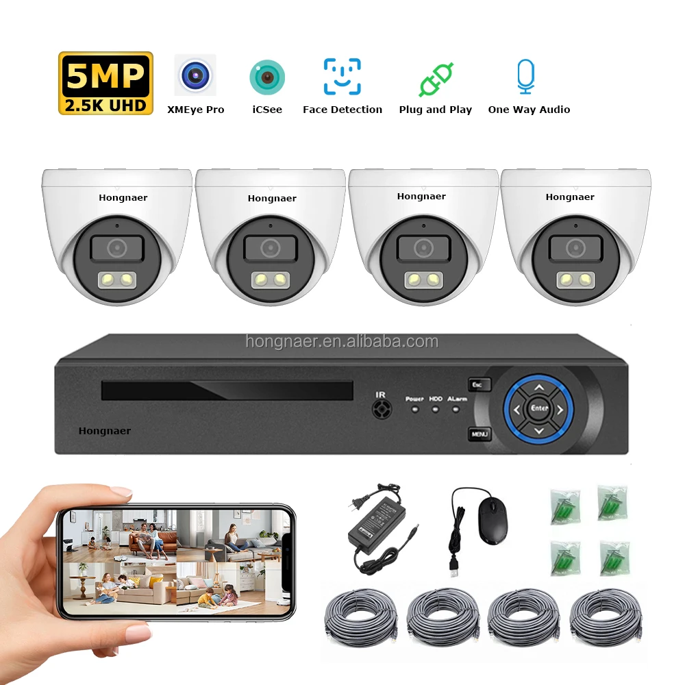 Home Security And Cctv - 2026 Hongnaer 4MP 5MP 8MP 4CH