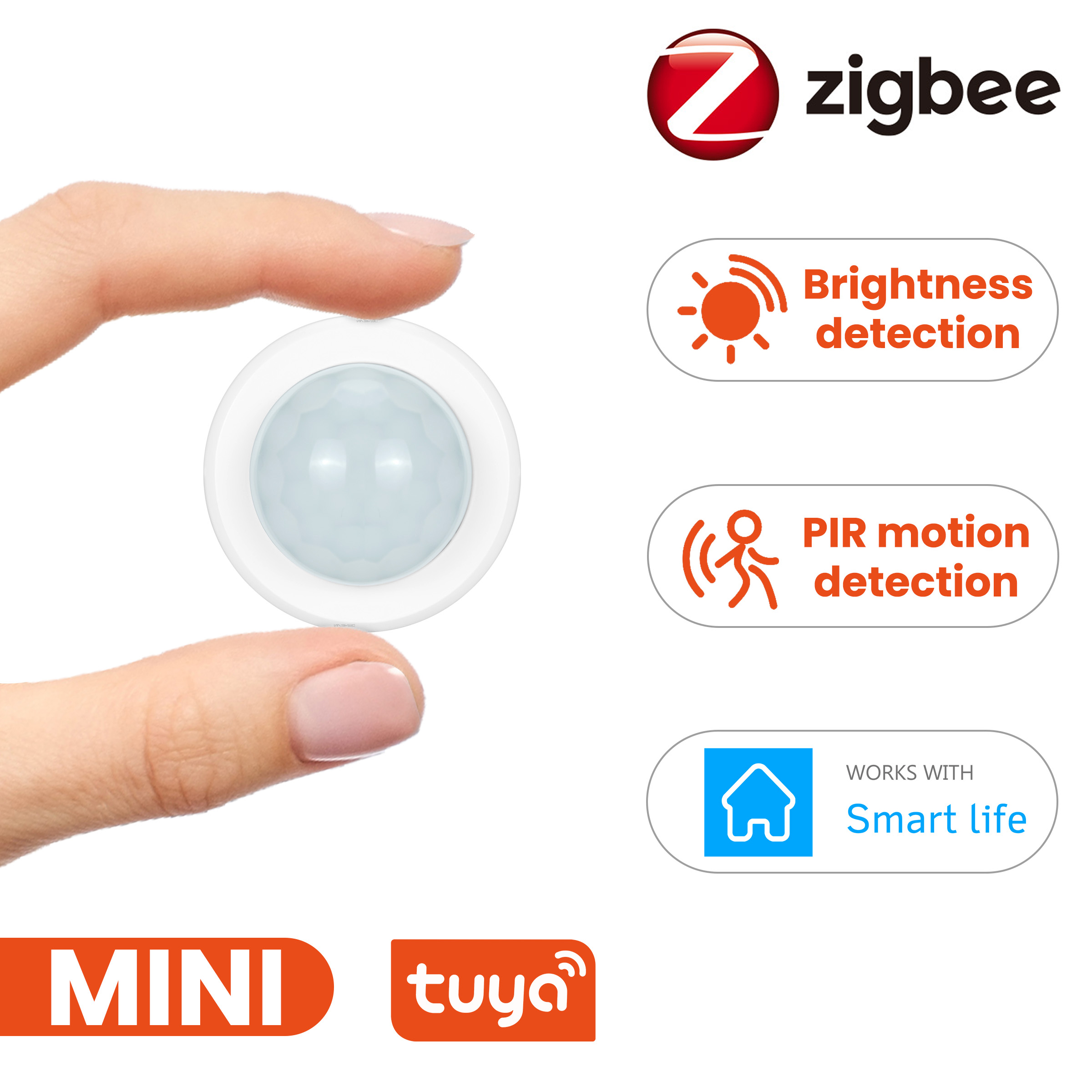 Home Security With Alarm - Zigbee 3.0 Mini PIR Motion Movement