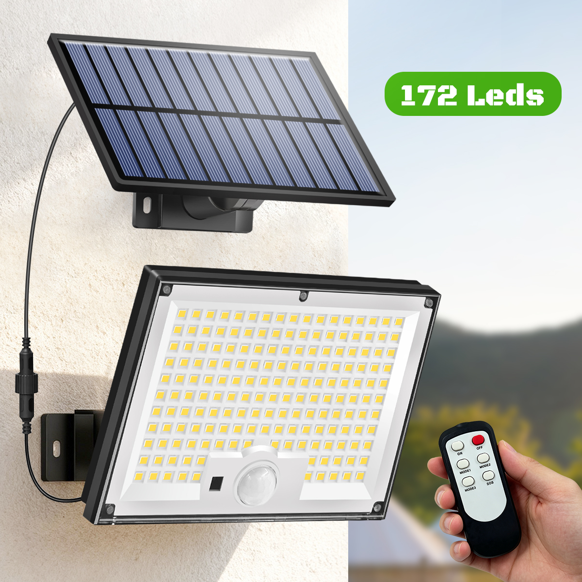 Home Security Flood Lights - Outdoor Solar Security Lights Motion Sensor