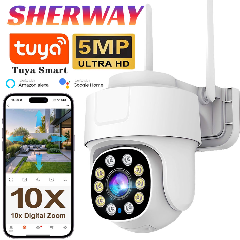 Home Security Google Camera - 5MP Tuya Wifi IP Camera Outdoor