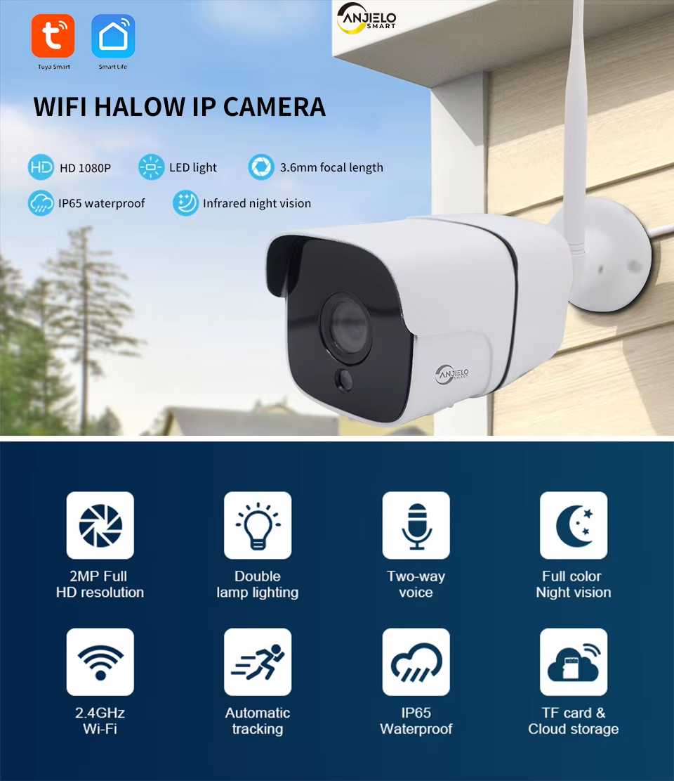 Home Security Cameras Uk - ANJIELO IP Camera 2MP Tuya WIFI