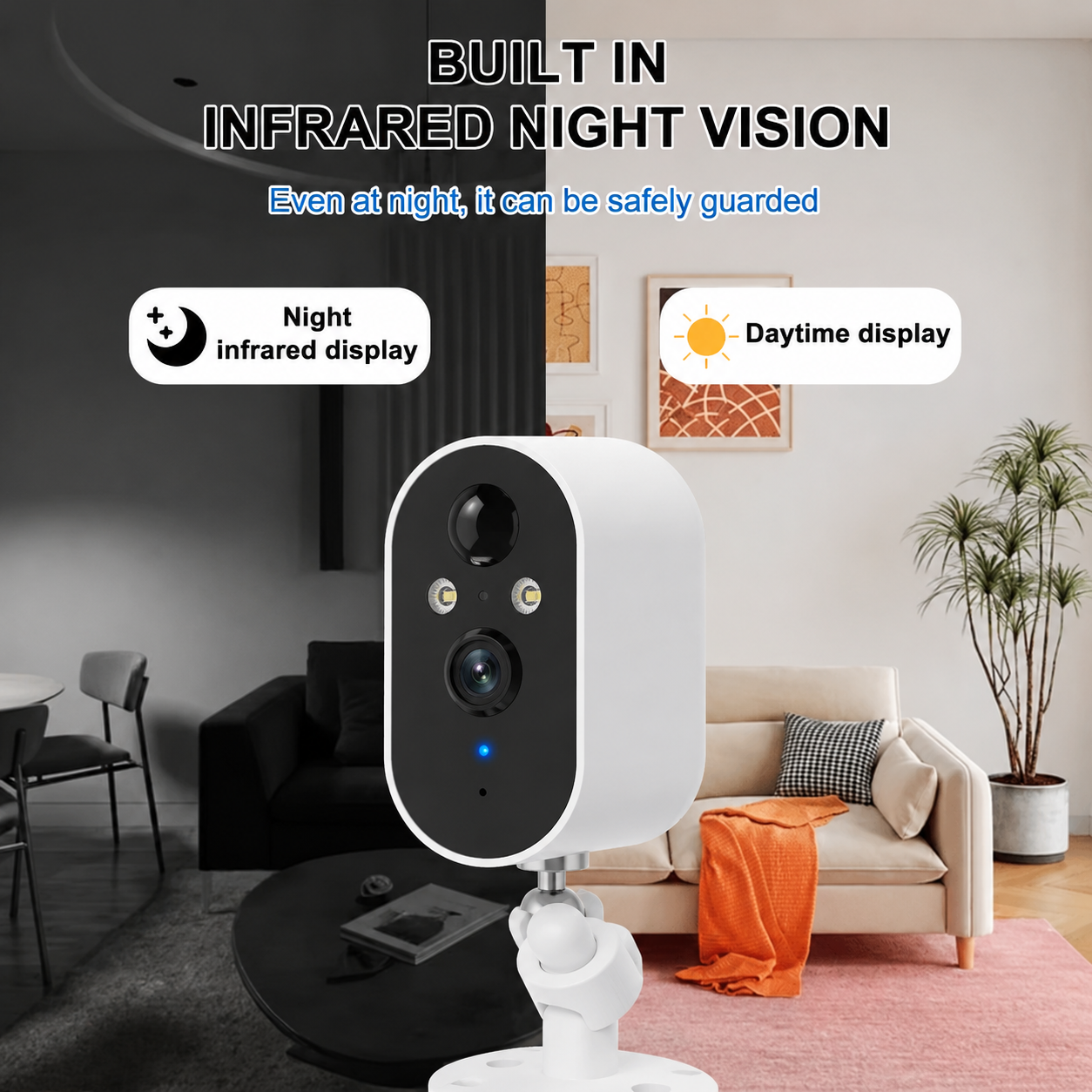 Home Security Flood Lights - Solar Security Cameras Wireless Outdoor for