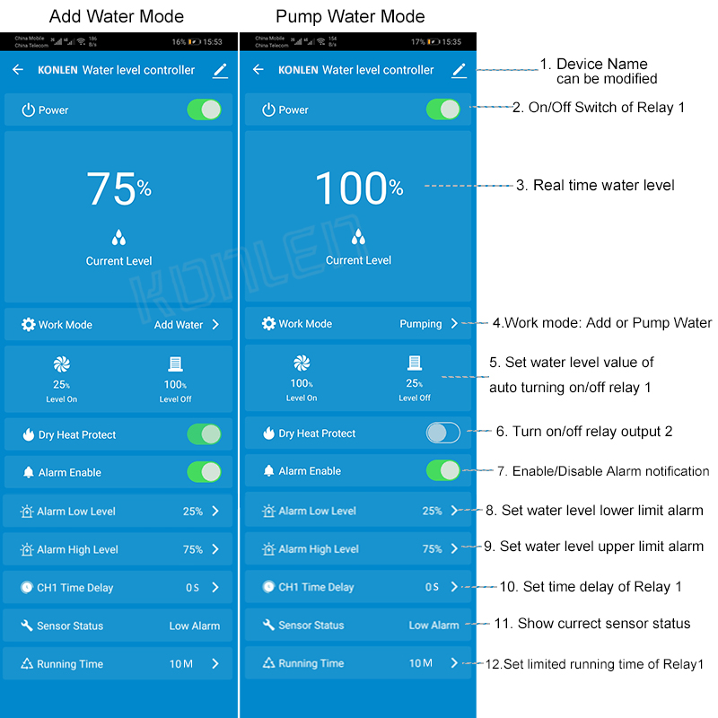 KONLEN Tuya Water Level Sensor - Home Security With Ai 评论和价格