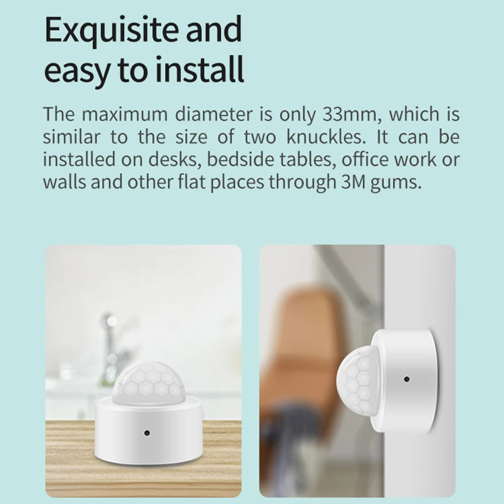 Haozee 2 in 1 Zigbee Mini PIR  - Home Security With Alarm 评论和价格
