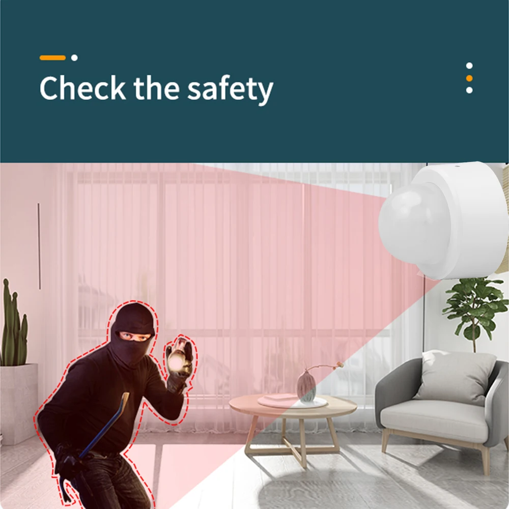 Haozee 2 in 1 Zigbee Mini PIR  - Home Security With Alarm 评论和价格