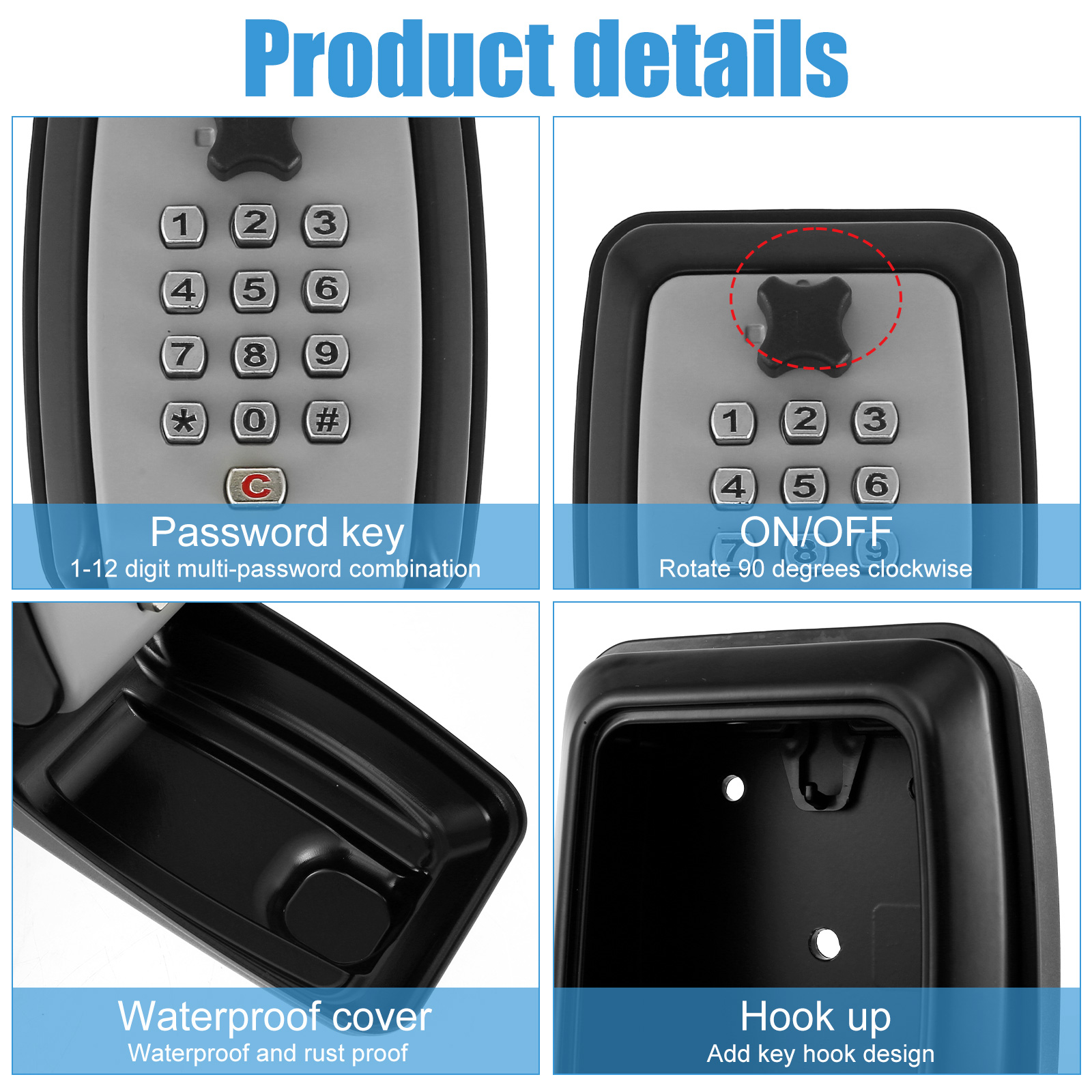 Key Lock Box Wall-Mount Secret - Home Security Essential 评论和价格