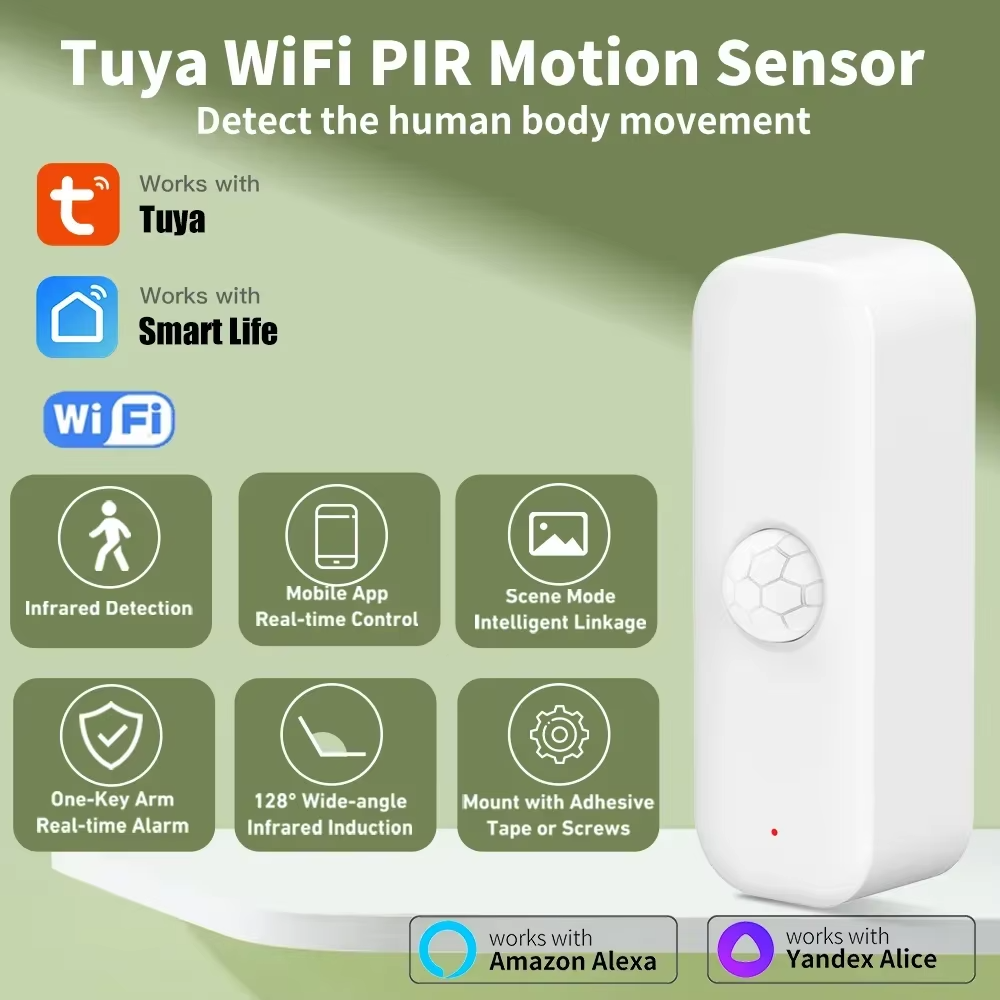Tuya WiFI PIR Motion Sensor Sm - Home Security With Alarm 评论和价格