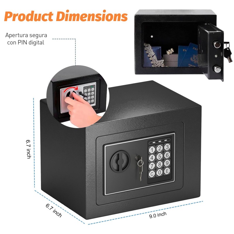 Digital Electronic Safe Box wi - Home Security Keypad 评论和价格