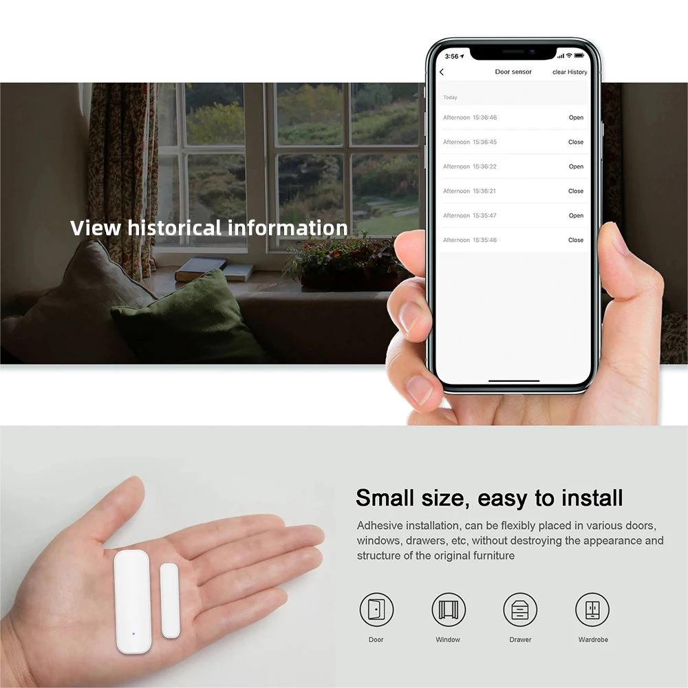 Tuya WiFi Zigbee Window Door S - Home Security With Ai 评论和价格