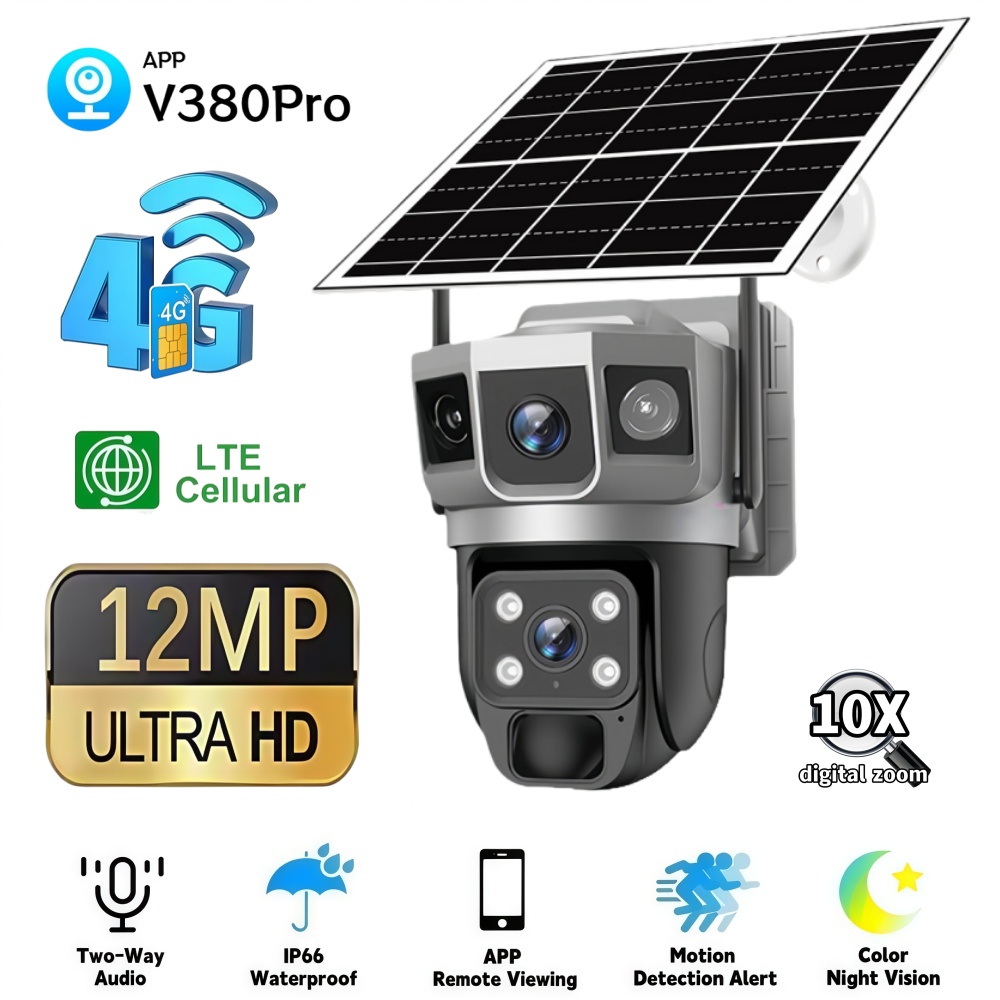 4G Camera Outdoor Solar Survei - Home Security And Cctv 评论和价格