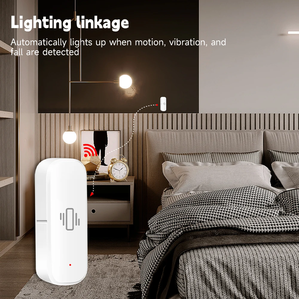 WiFi/Zigbee Smart Vibration Se - Home Security With Alarm 评论和价格