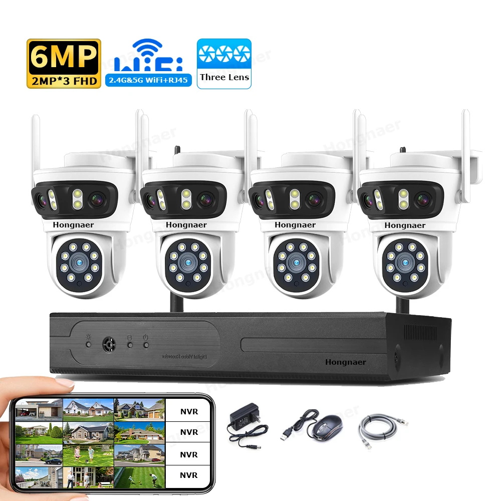2026 Hongnaer 6MP 4CH 3 Lens 2 - Home Security And Cctv 评论和价格