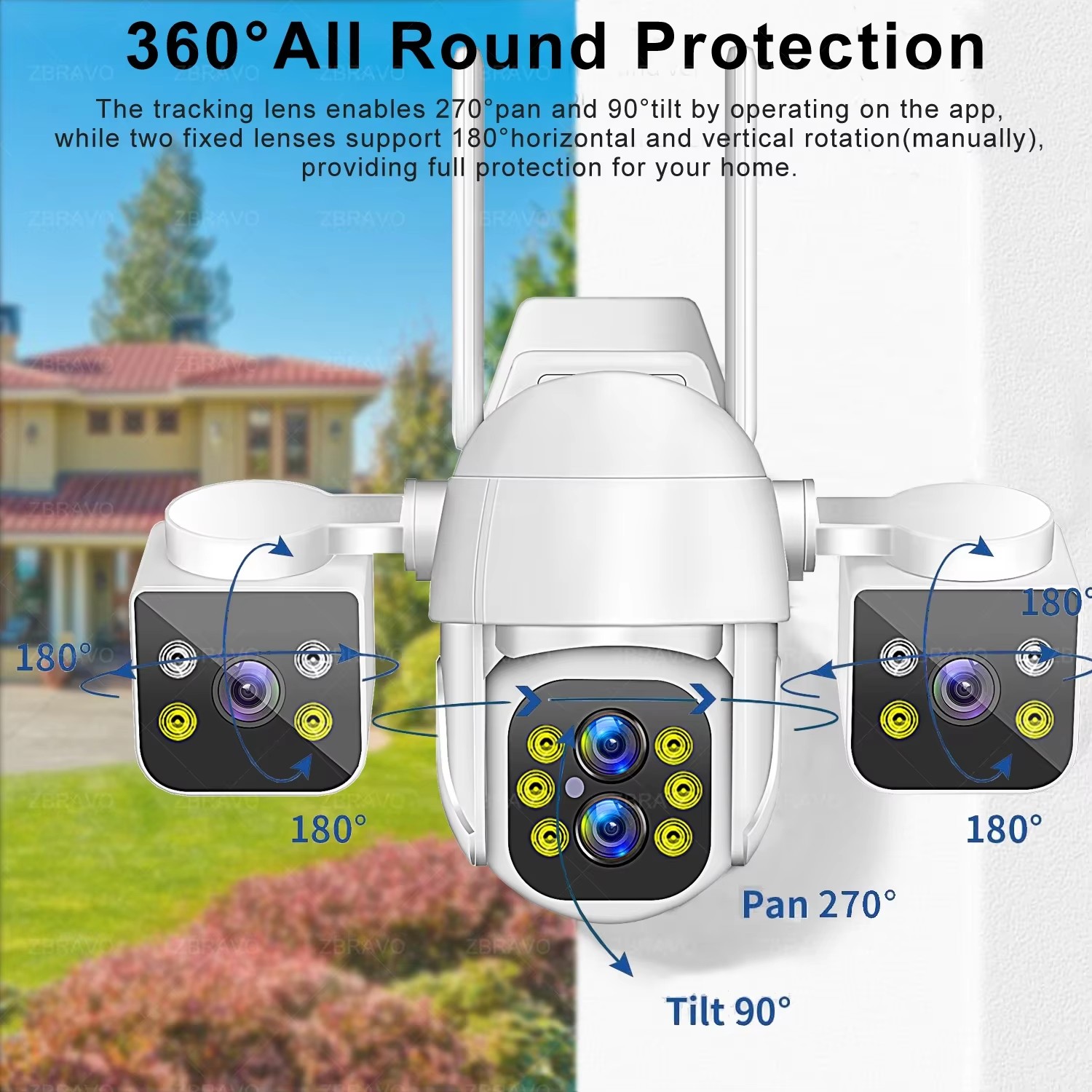 IPC360 HOME 8K 16MP 4 Lens 3 S - Home Security Flood Lights 评论和价格