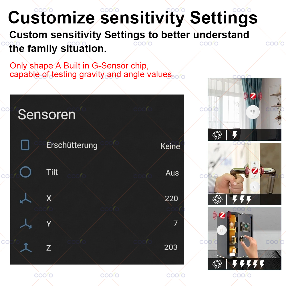 ZigBee 3.0 Vibration Sensor Re - Home Security With Alarm 评论和价格