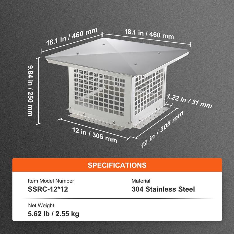 Fireplace Flue Cover 12 x 12 i - Home Security Essential 评论和价格