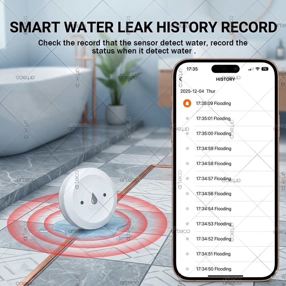 Zigbee Water Leak Sensor Flood - Home Security Kitchener 评论和价格