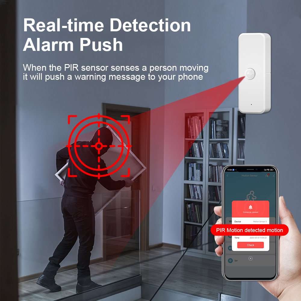 New Tuya WiFi PIR Motion Detec - Home Security With Alarm 评论和价格