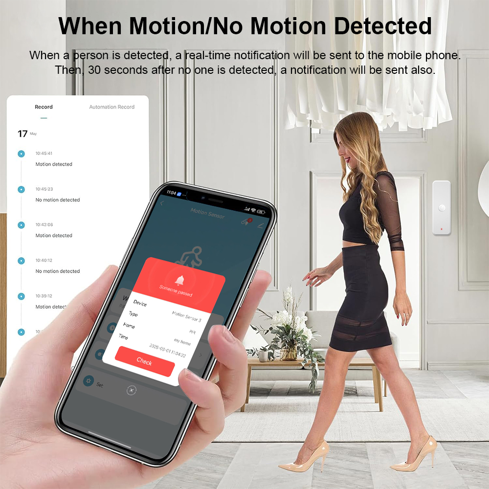 New Tuya WiFi PIR Motion Detec - Home Security With Alarm 评论和价格