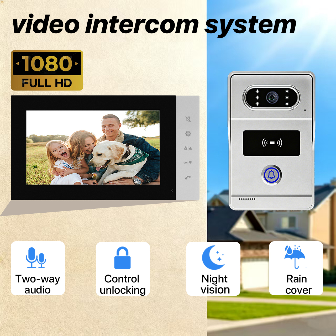 HD 7-Inch Wired Video Door Pho - Home Security Cameras Uk 评论和价格