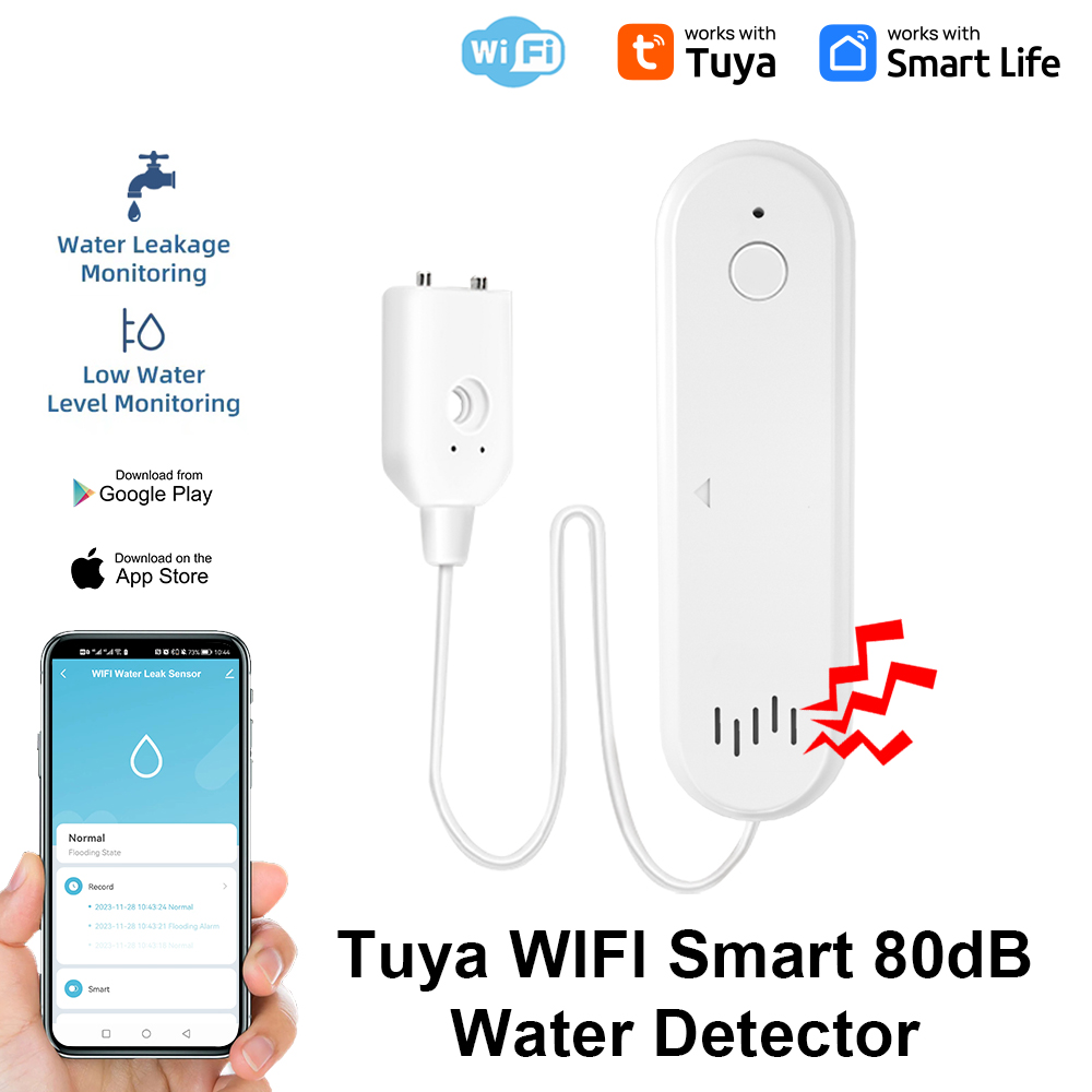 WiFi Water Sensor Tuya Leak Se - Home Security With Ai 评论和价格