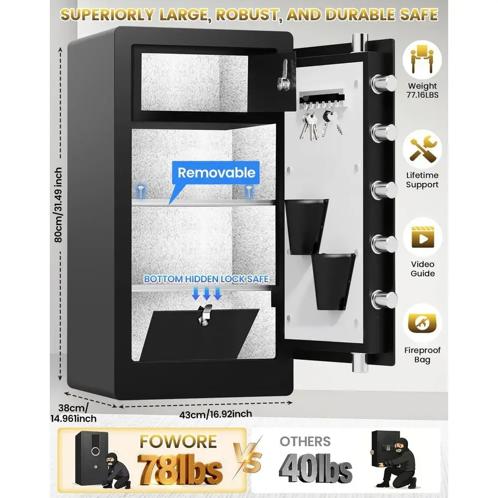 Biometric Safe for Home Office - Home Security Keypad 评论和价格