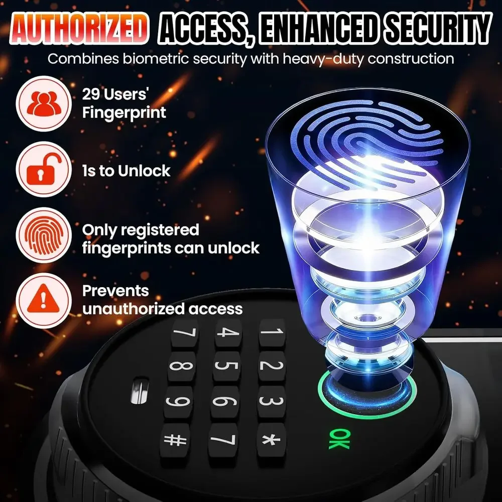 Biometric Safe for Home Office - Home Security Keypad 评论和价格
