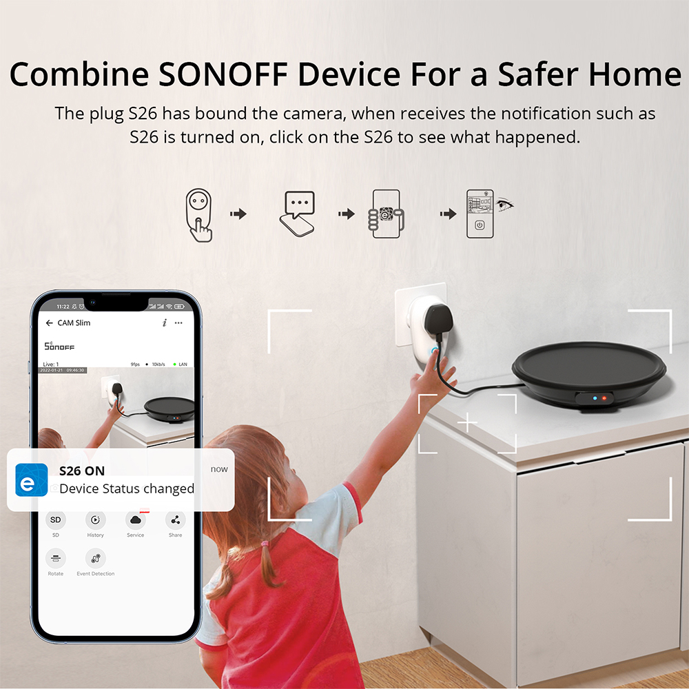 SONOFF 1080P HD Wi-Fi IOT Came - Home Security Google Camera 评论和价格