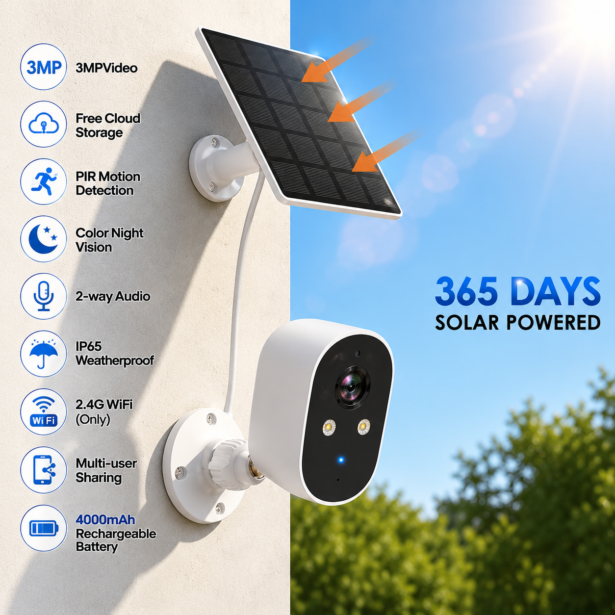 Solar Security Cameras Wireles - Home Security Flood Lights 评论和价格