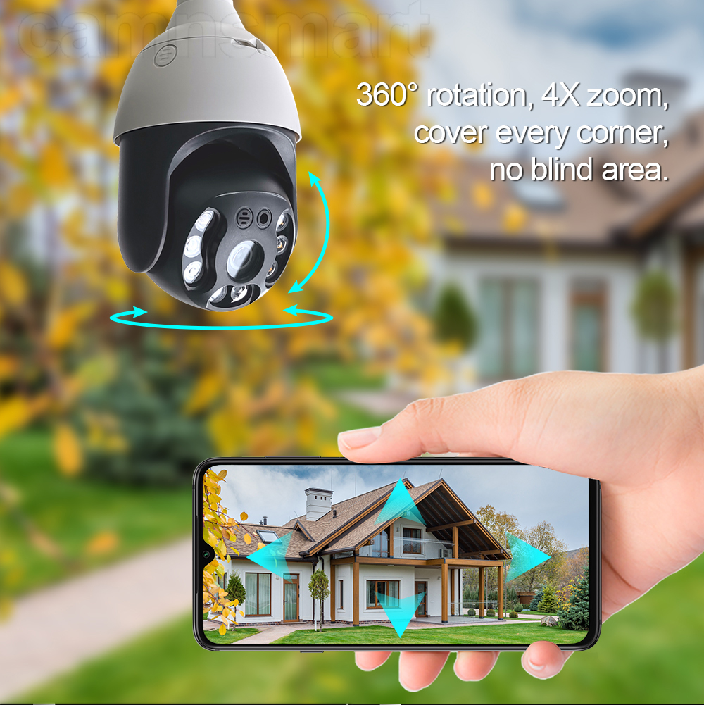 Camnsmart Tuya 5MP Alexa Wifi  - Home Security Google Camera 评论和价格
