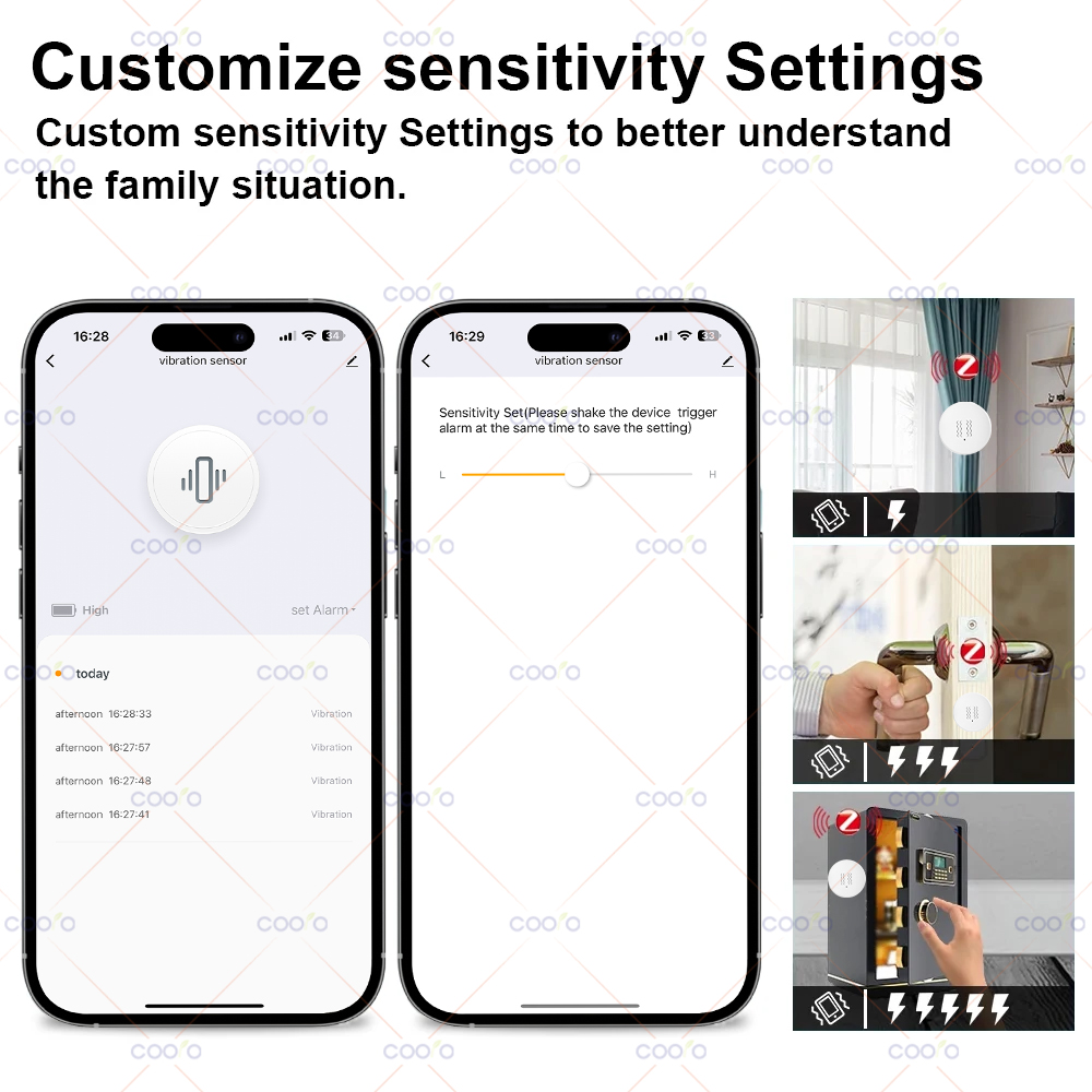 ZigBee Tuya Smart Vibration Se - Home Security Door 评论和价格