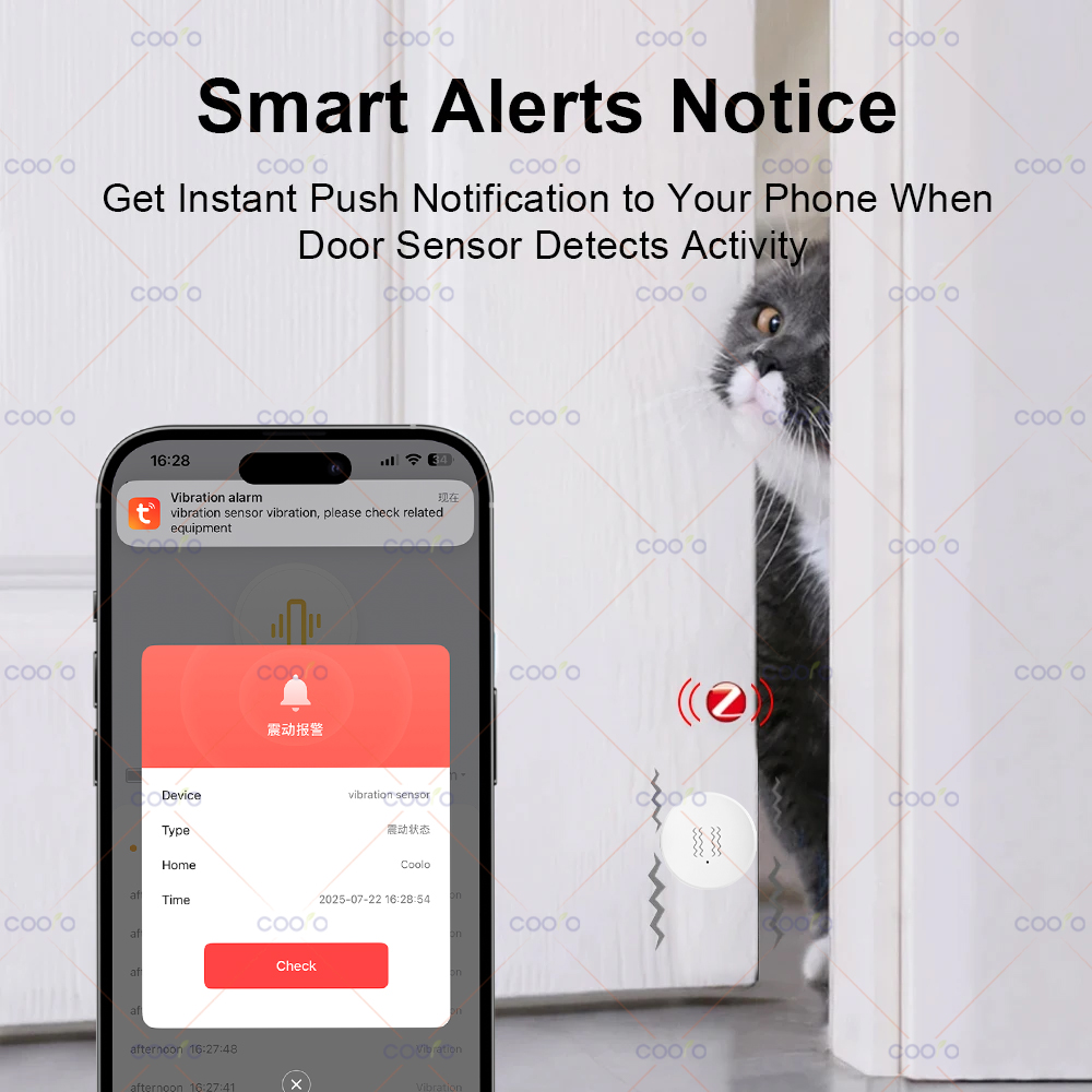 ZigBee Tuya Smart Vibration Se - Home Security Door 评论和价格