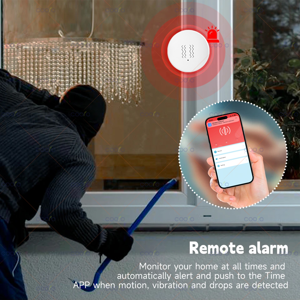 ZigBee Tuya Smart Vibration Se - Home Security Door 评论和价格