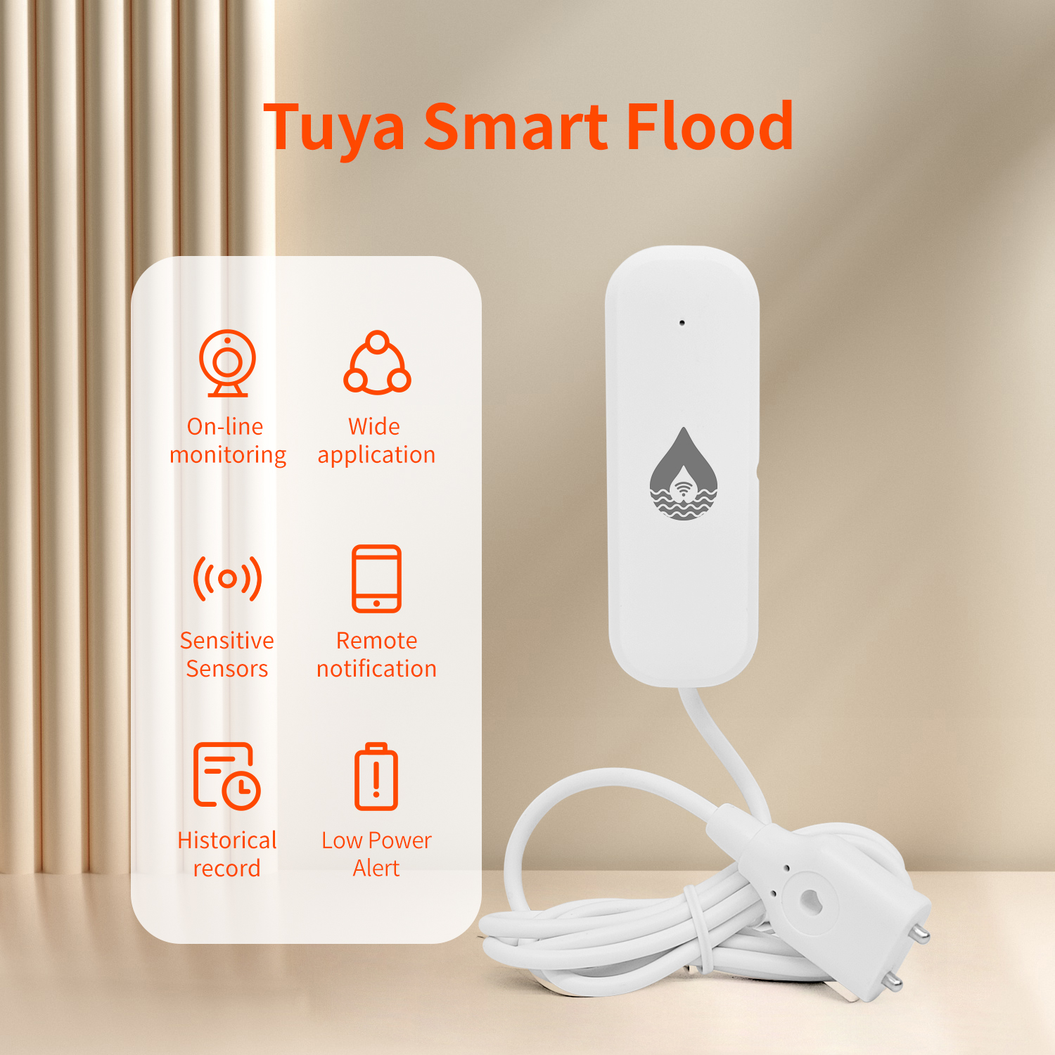 YFK Tuya WiFi Water Leakage Se - Home Security With Ai 评论和价格