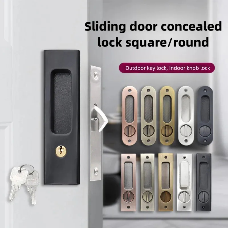 Black Sliding Door Lock with K - Home Security Door 评论和价格