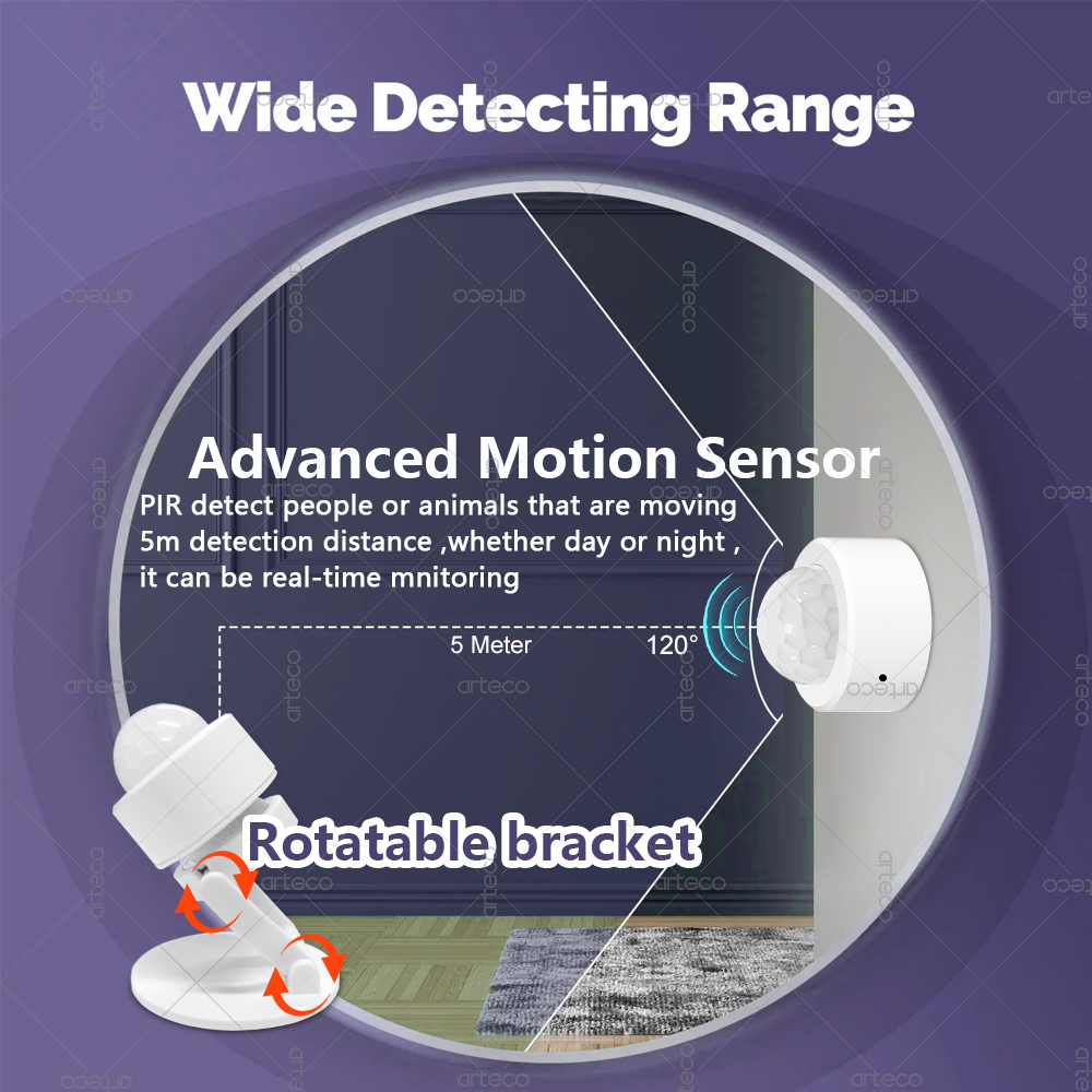 Zigbee 3.0 Mini PIR Motion Sen - Home Security With Alarm 评论和价格