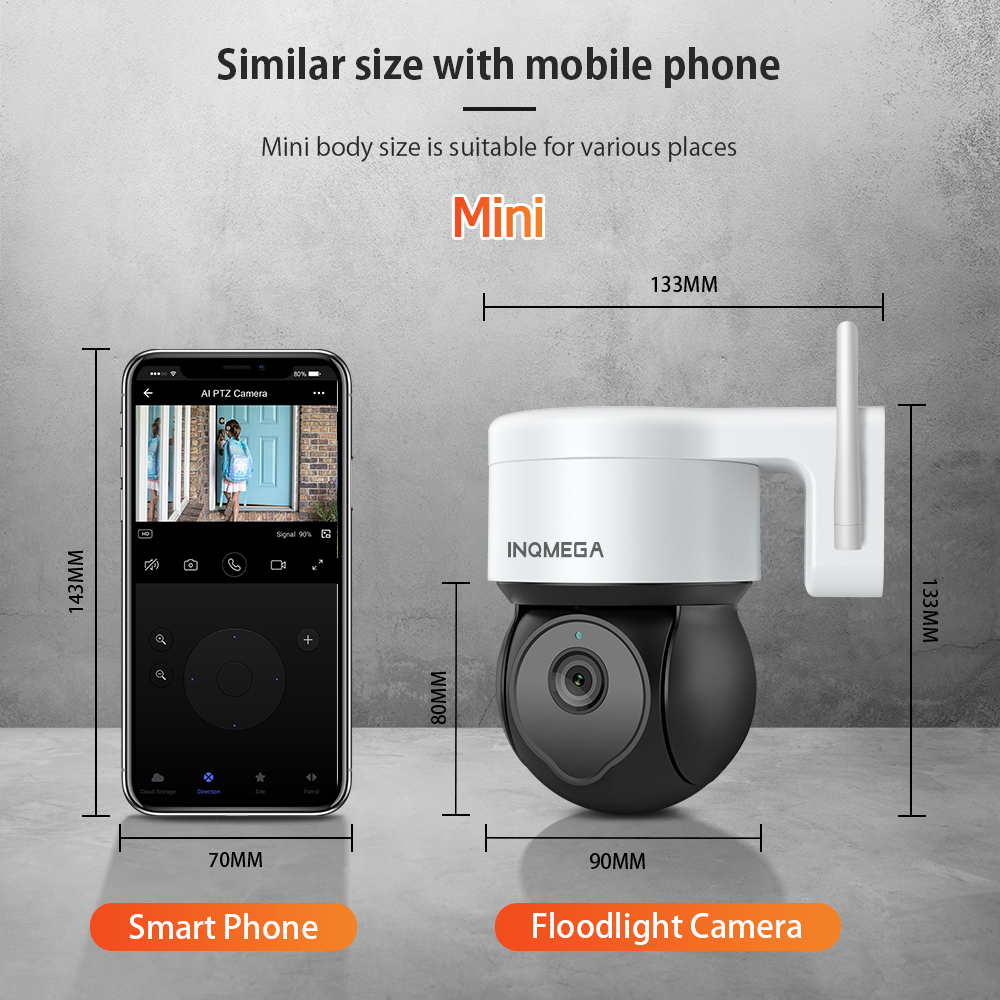 INQMEGA 5MP Tuya Outdoor PTZ C - Home Security Google Camera 评论和价格