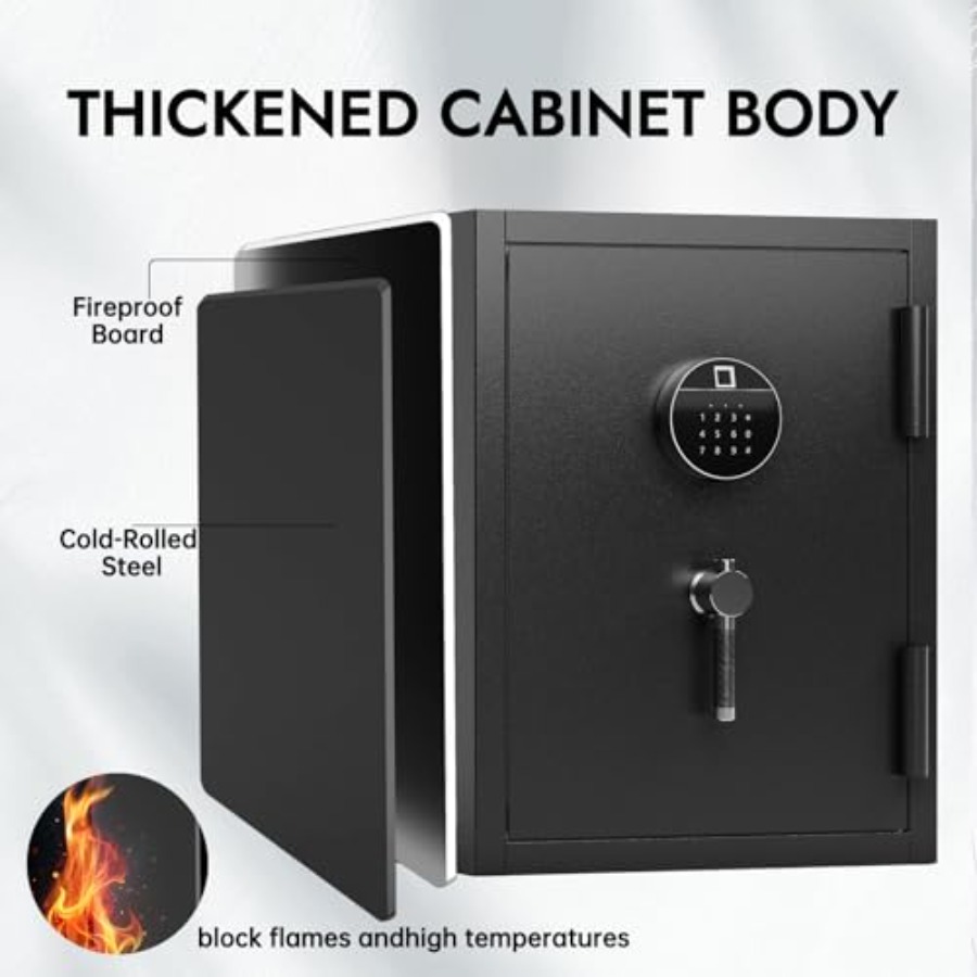 Biometric Fireproof Safe Box f - Home Security Keypad 评论和价格
